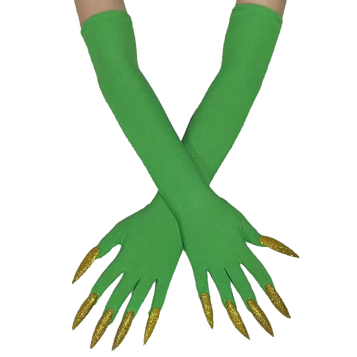 Cool Halloween gloves Green Ghost claws Dress up gloves Fashion black long nails Cosplay Halloween funny gloves C068 - ZOOMNSTORE