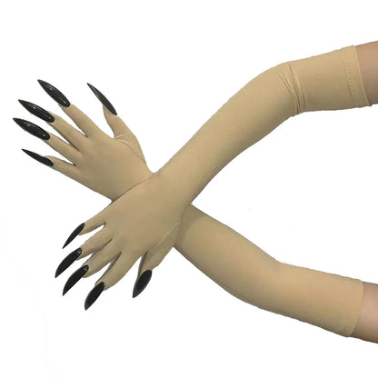 Cool Halloween gloves Green Ghost claws Dress up gloves Fashion black long nails Cosplay Halloween funny gloves C068 - ZOOMNSTORE