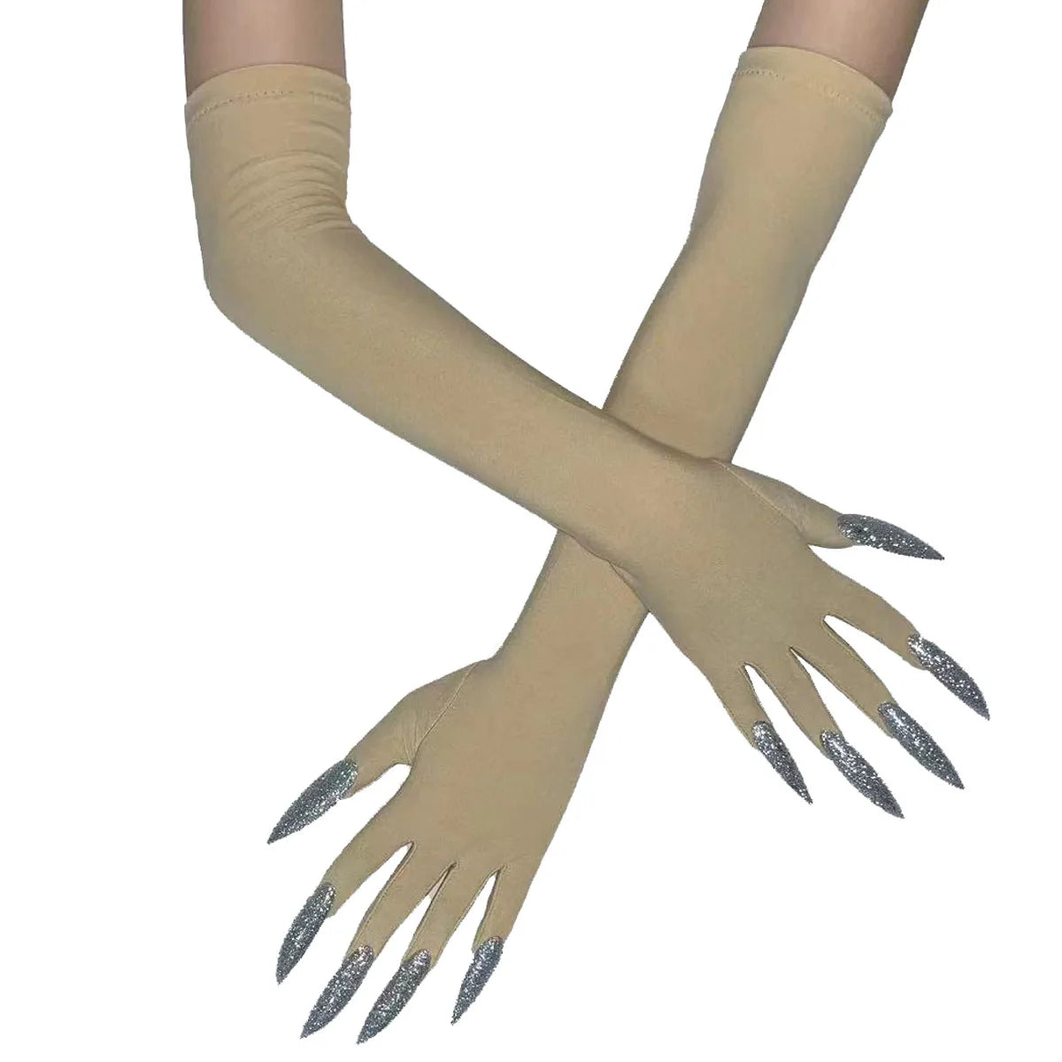 Cool Halloween gloves Green Ghost claws Dress up gloves Fashion black long nails Cosplay Halloween funny gloves C068 - ZOOMNSTORE