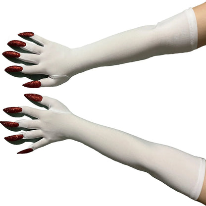 Cool Halloween gloves Green Ghost claws Dress up gloves Fashion black long nails Cosplay Halloween funny gloves C068 - ZOOMNSTORE