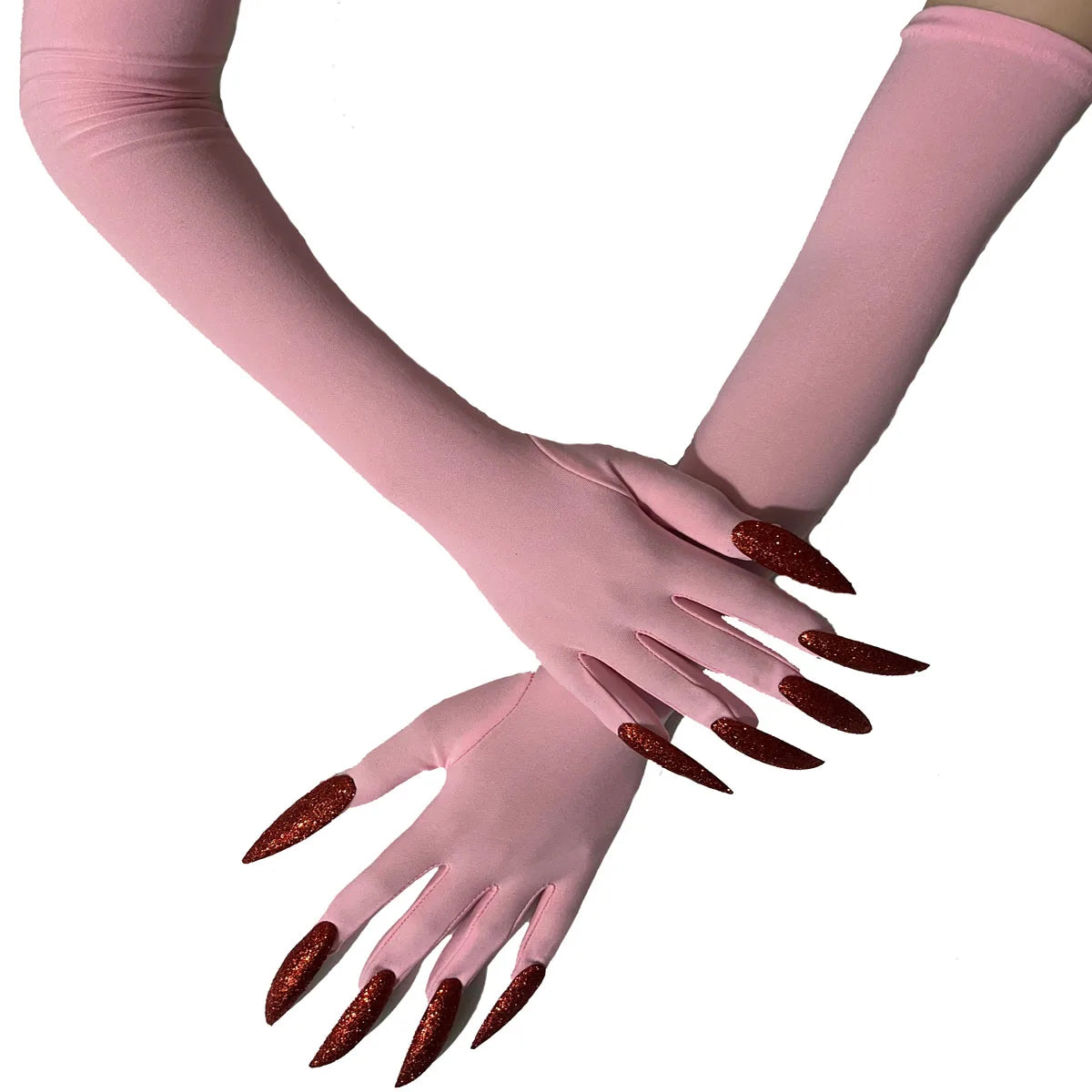 Cool Halloween gloves Green Ghost claws Dress up gloves Fashion black long nails Cosplay Halloween funny gloves C068 - ZOOMNSTORE