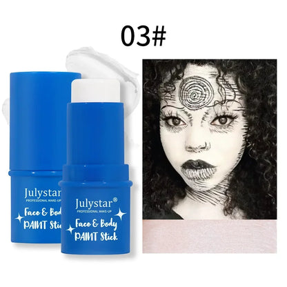 Halloween Face Body Painting Stick Cream Waterproof UV Light Neon Green Purple Pink Black White Paint Party Art Makeup - ZOOMNSTORE