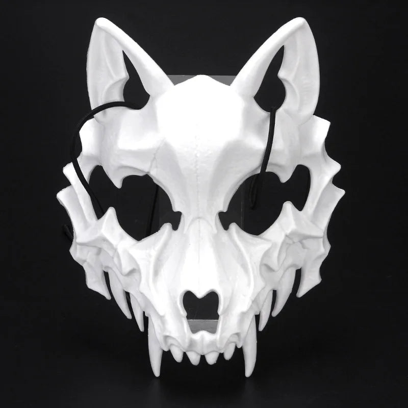 Halloween Half-Face Mask - Dragon God Tiger Tengu Wolf Skull Performance Masks - ZOOMNSTORE