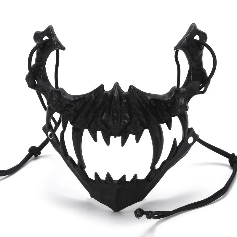 Halloween Half-Face Mask - Dragon God Tiger Tengu Wolf Skull Performance Masks - ZOOMNSTORE