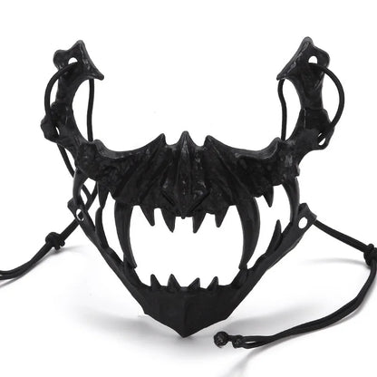 Halloween Half-Face Mask - Dragon God Tiger Tengu Wolf Skull Performance Masks - ZOOMNSTORE