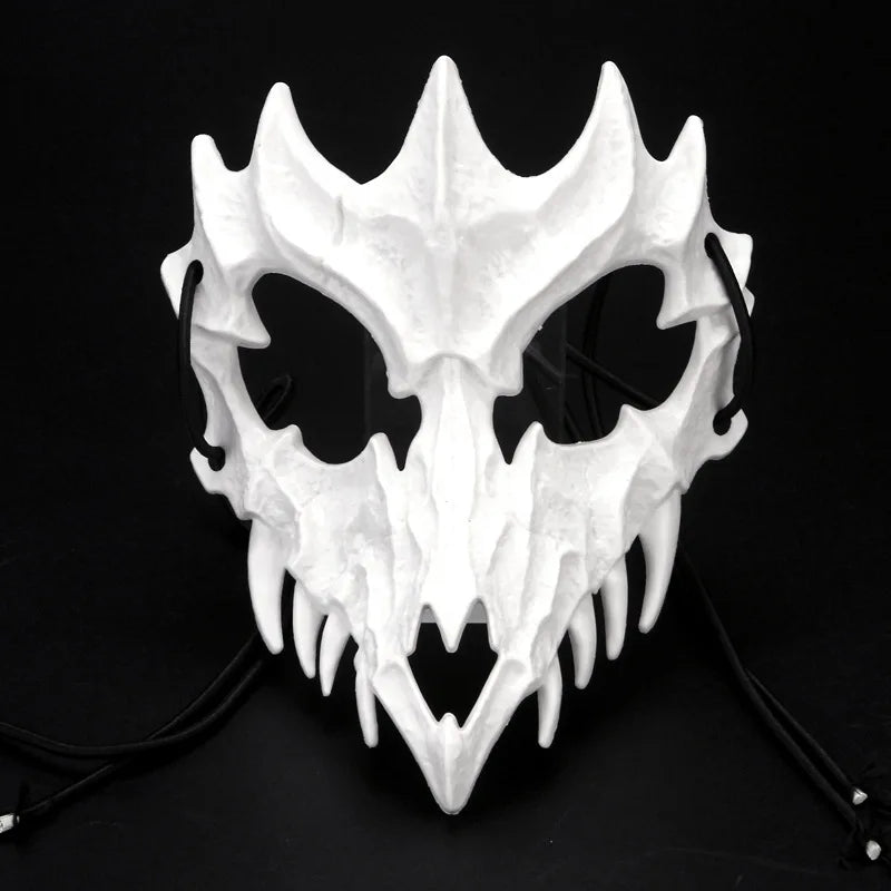 Halloween Half-Face Mask - Dragon God Tiger Tengu Wolf Skull Performance Masks - ZOOMNSTORE