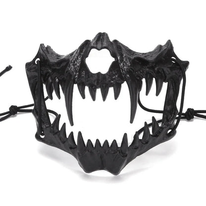 Halloween Half-Face Mask - Dragon God Tiger Tengu Wolf Skull Performance Masks - ZOOMNSTORE