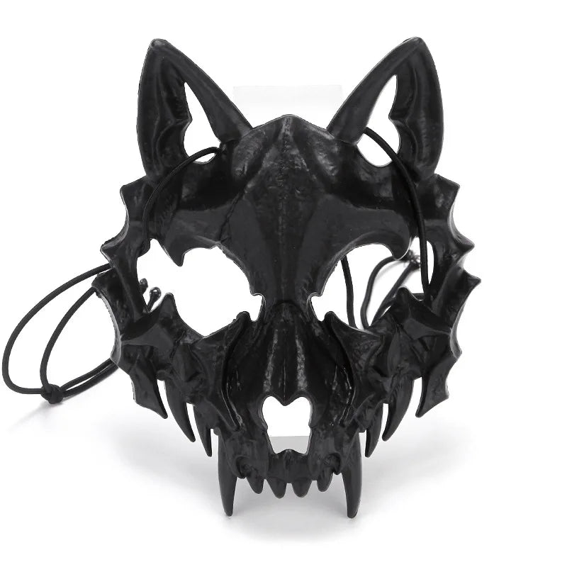 Halloween Half-Face Mask - Dragon God Tiger Tengu Wolf Skull Performance Masks - ZOOMNSTORE