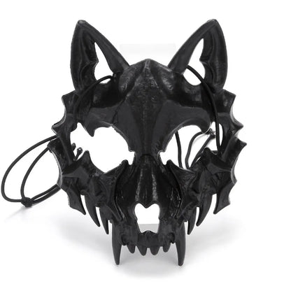 Halloween Half-Face Mask - Dragon God Tiger Tengu Wolf Skull Performance Masks - ZOOMNSTORE