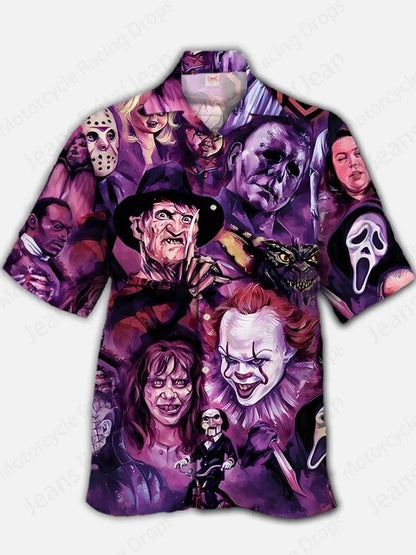 Halloween Hawaiian Shirt - Chucky Movie Casual Loose Short Sleeve Beach Blouse - ZOOMNSTORE