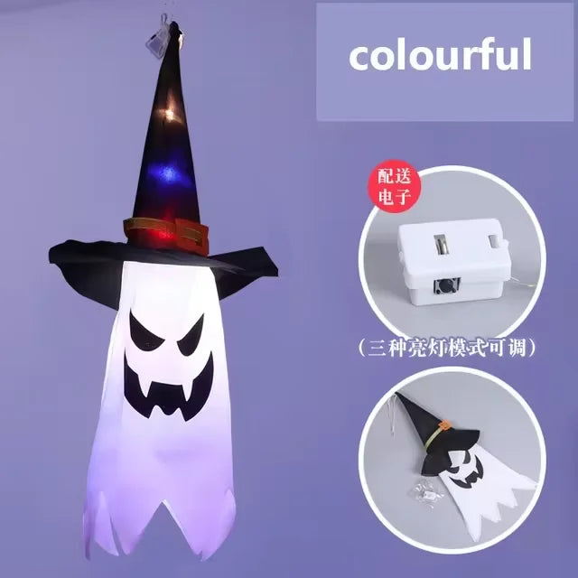 Halloween Wizard Hat LED Pendant Light - Outdoor Courtyard Decoration - ZOOMNSTORE