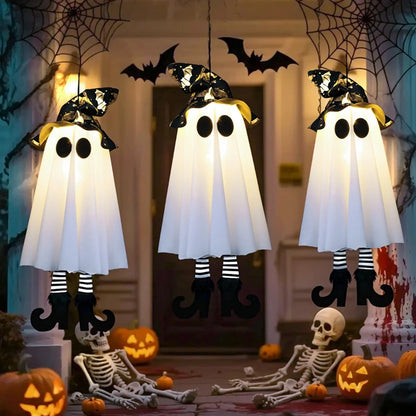 Halloween LED Witch Ghost Decorations - Light Up Scary Ornaments for Indoor Outdoor Party - ZOOMNSTORE