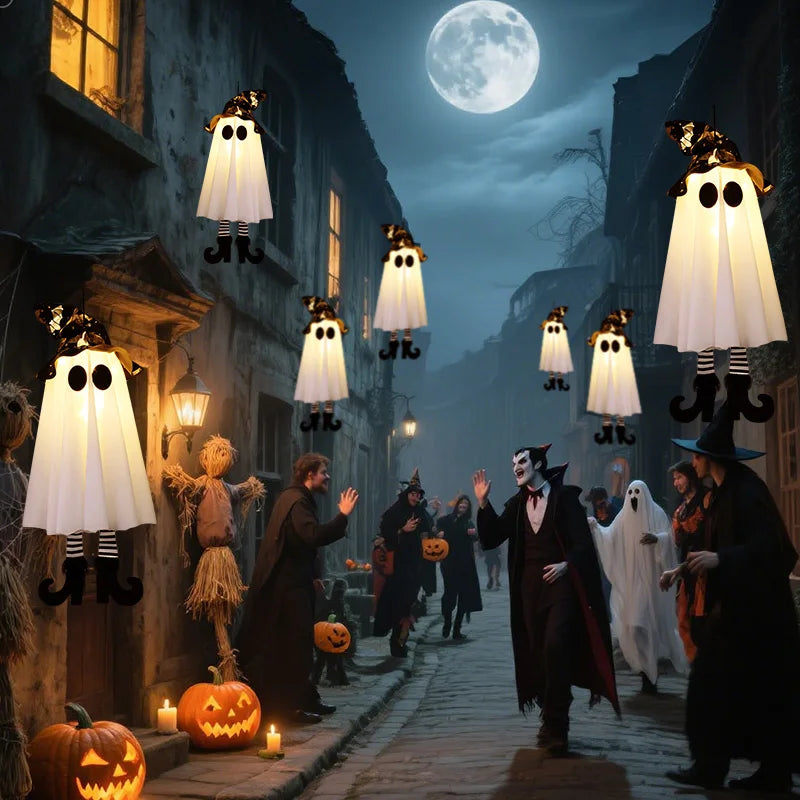 Halloween LED Witch Ghost Decorations - Light Up Scary Ornaments for Indoor Outdoor Party - ZOOMNSTORE