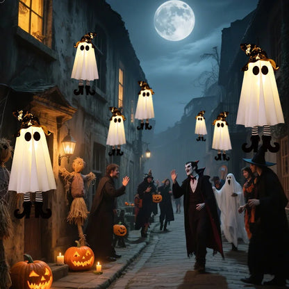 Halloween LED Witch Ghost Decorations - Light Up Scary Ornaments for Indoor Outdoor Party - ZOOMNSTORE