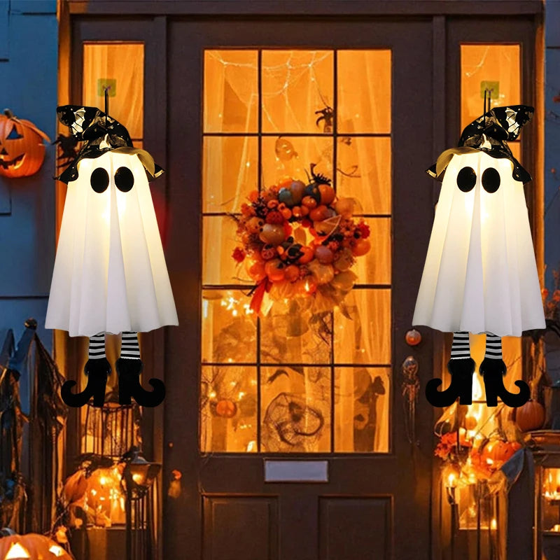 Halloween LED Witch Ghost Decorations - Light Up Scary Ornaments for Indoor Outdoor Party - ZOOMNSTORE