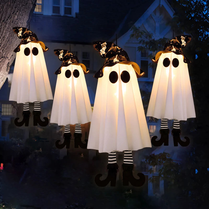 Halloween LED Witch Ghost Decorations - Light Up Scary Ornaments for Indoor Outdoor Party - ZOOMNSTORE