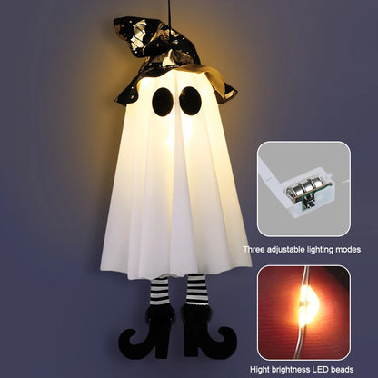 Halloween LED Witch Ghost Decorations - Light Up Scary Ornaments for Indoor Outdoor Party - ZOOMNSTORE