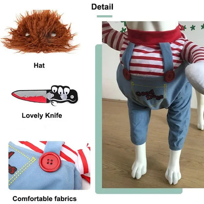 Halloween Pet Dagger Costume - Funny Dog Cat Dress Up Outfit - ZOOMNSTORE