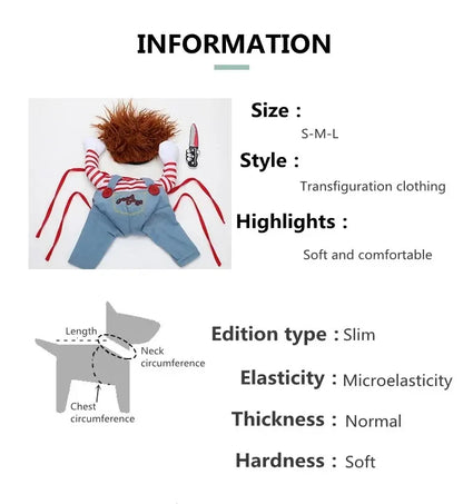Halloween Pet Dagger Costume - Funny Dog Cat Dress Up Outfit - ZOOMNSTORE