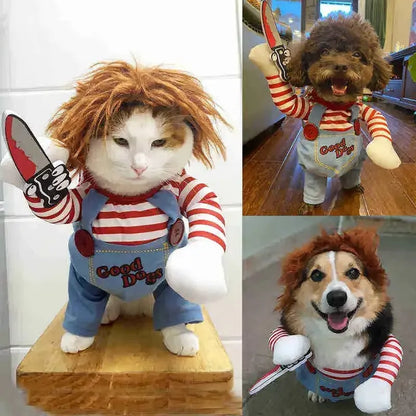 Halloween Pet Dagger Costume - Funny Dog Cat Dress Up Outfit - ZOOMNSTORE