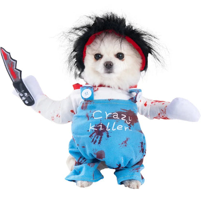 Halloween Pet Dagger Costume - Funny Dog Cat Dress Up Outfit - ZOOMNSTORE