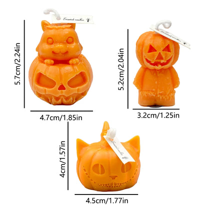 Halloween Skull Pumpkin Scented Candle - Handmade Party Decor Gift - ZOOMNSTORE
