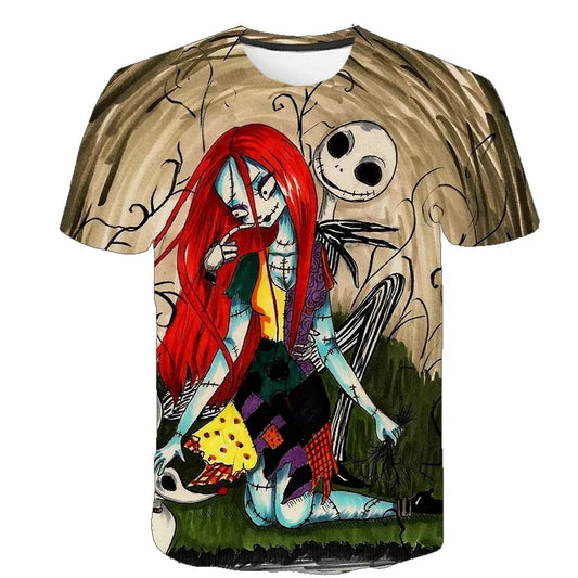 Halloween Skull Graphic Tee - Mens Hip Hop Streetwear T-shirt - ZOOMNSTORE