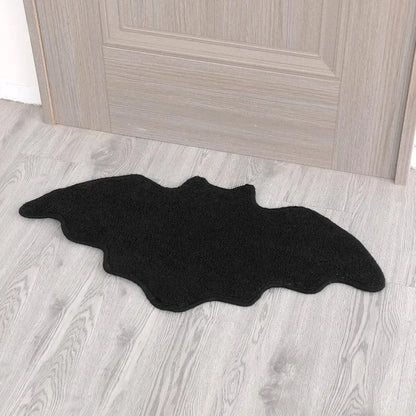 Black Spider Web Halloween Bath Mat - Non-Slip Rug for Spooky Decor - ZOOMNSTORE