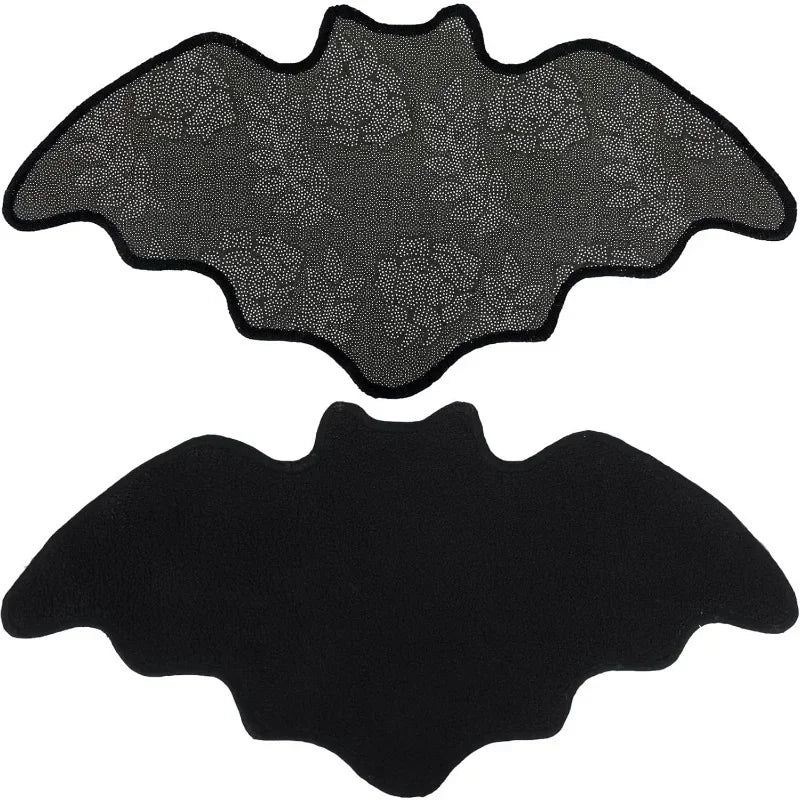 Black Spider Web Halloween Bath Mat - Non-Slip Rug for Spooky Decor - ZOOMNSTORE