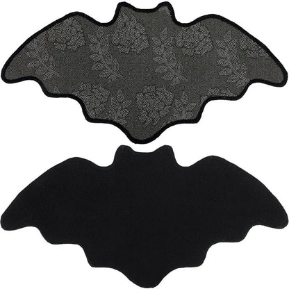 Black Spider Web Halloween Bath Mat - Non-Slip Rug for Spooky Decor - ZOOMNSTORE