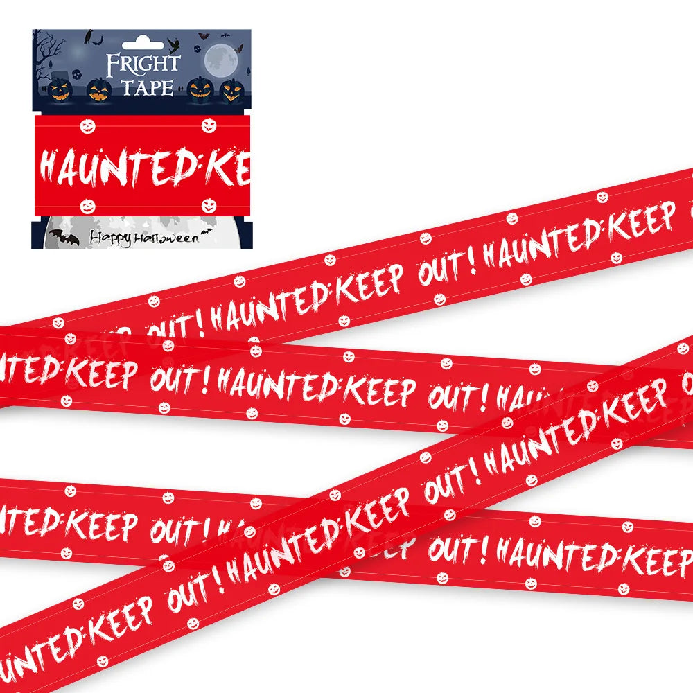 Halloween Skull Head Warning Tape - Window Prop Decoration - ZOOMNSTORE