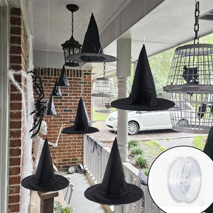 Witches Hats - Black Hanging Wizard Hats for Halloween Decoration 612 Pcs - ZOOMNSTORE