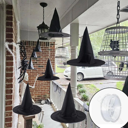 Witches Hats - Black Hanging Wizard Hats for Halloween Decoration 612 Pcs - ZOOMNSTORE