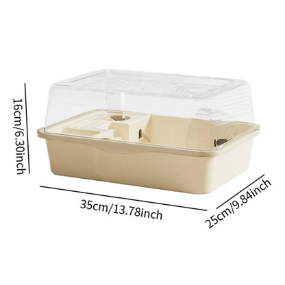 Hamster Cage - Large Ventilated Pet House with Open Top & Exercise Wheel - ZOOMNSTORE