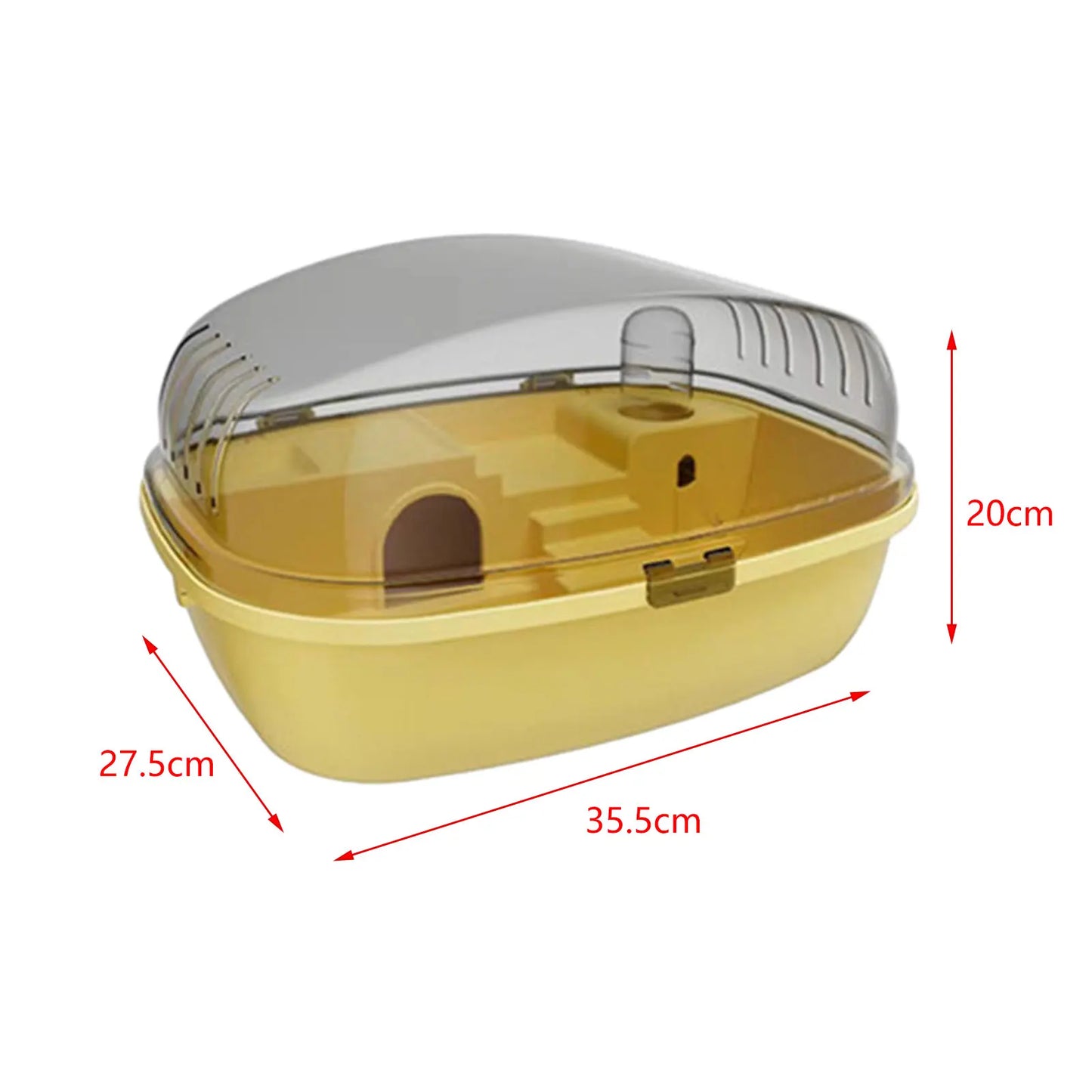 Hamster Cage - Spacious Small Animal Habitat with Openable Top & Transparent Lid - ZOOMNSTORE