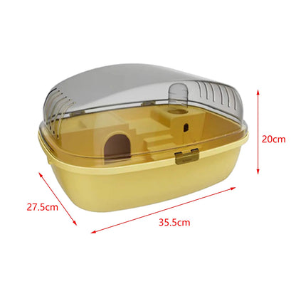 Hamster Cage - Spacious Small Animal Habitat with Openable Top & Transparent Lid - ZOOMNSTORE