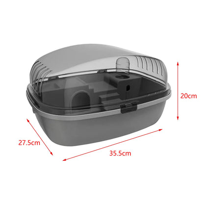 Hamster Cage - Spacious Small Animal Habitat with Openable Top & Transparent Lid - ZOOMNSTORE