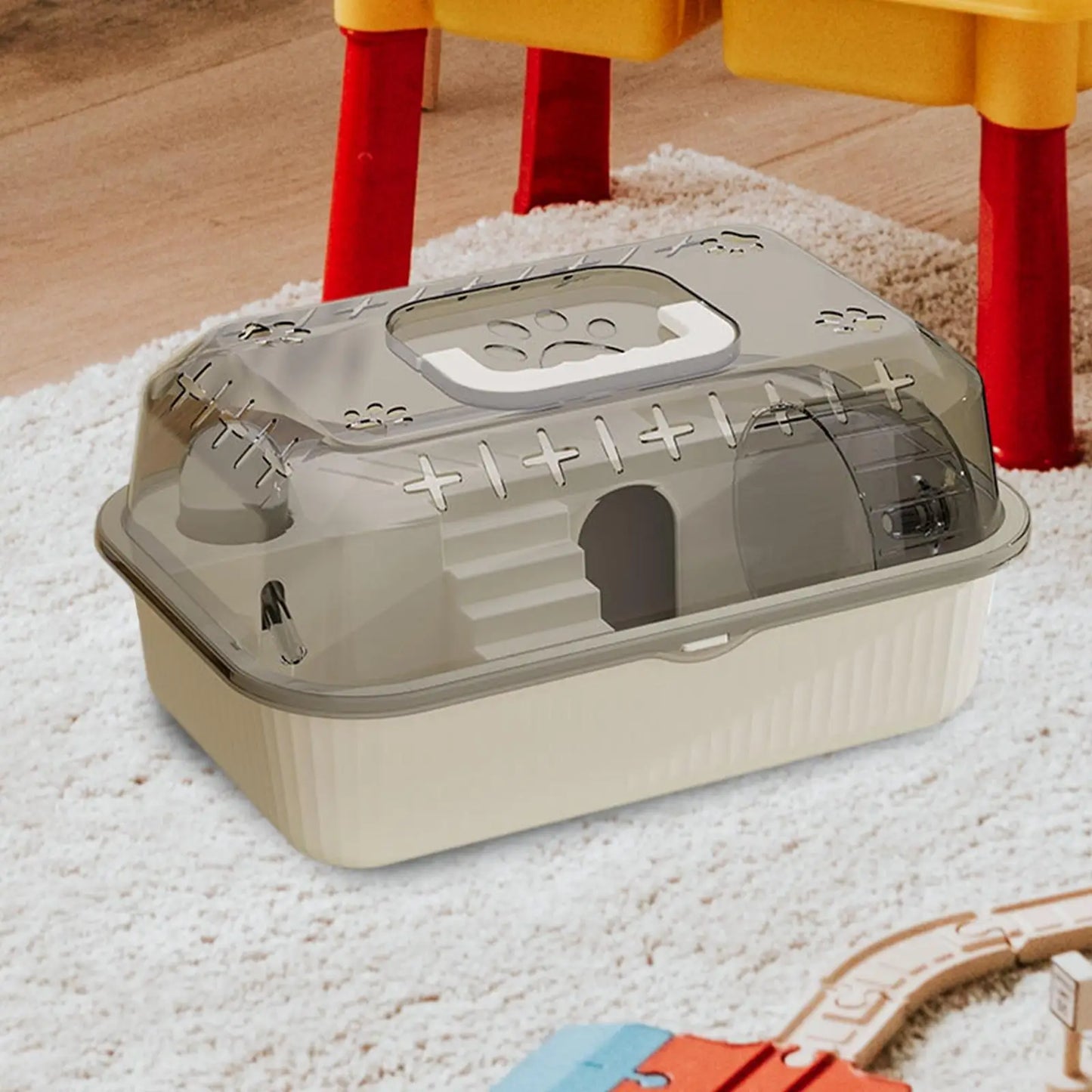 Hamster Carry Case - Portable Small Pet Cage with Transparent Lid & Ventilated Design - ZOOMNSTORE