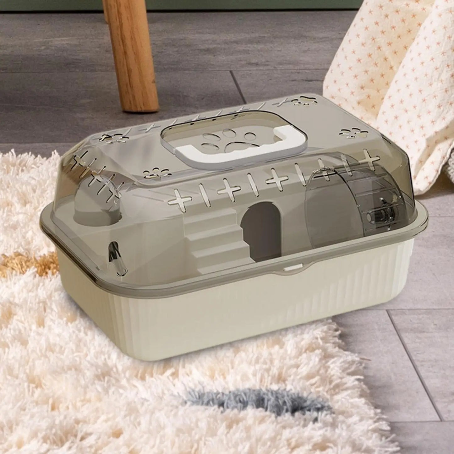 Hamster Carry Case - Portable Small Pet Cage with Transparent Lid & Ventilated Design - ZOOMNSTORE