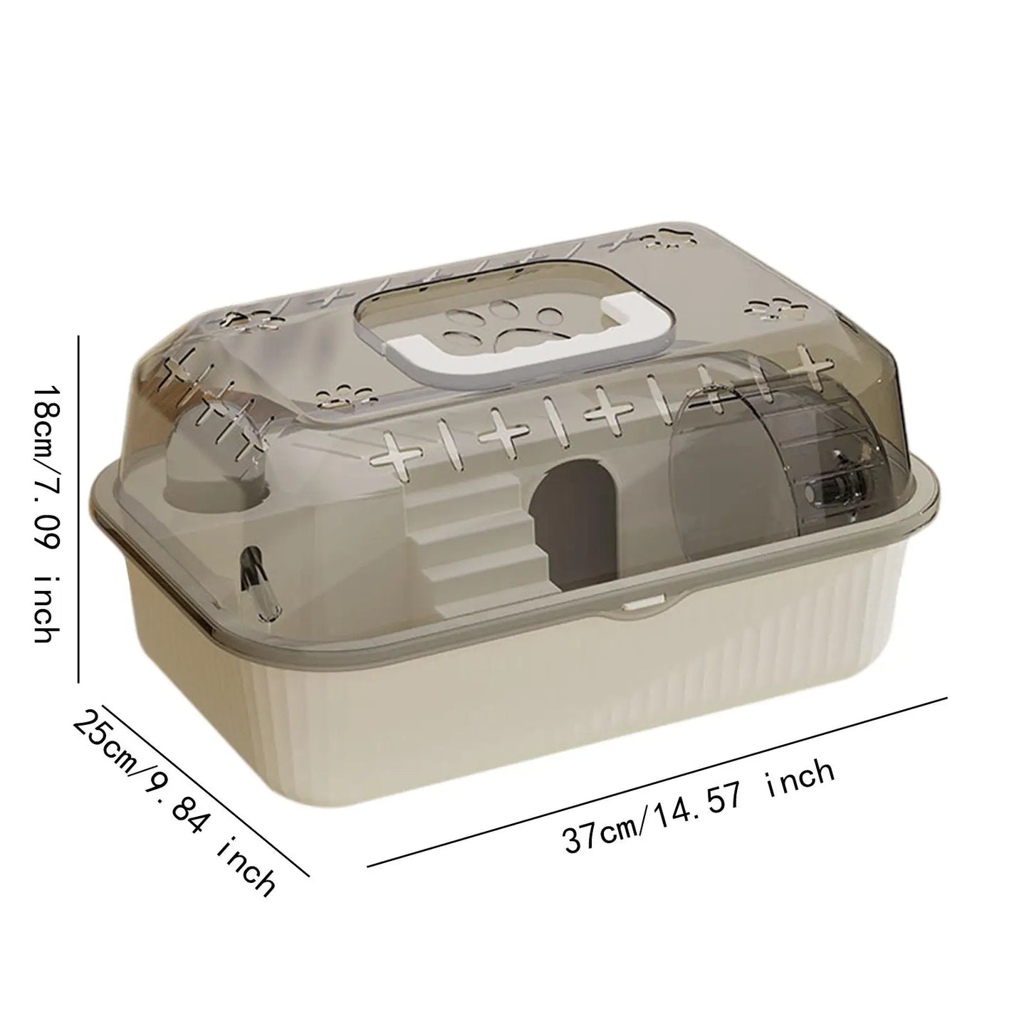 Hamster Carry Case - Portable Small Pet Cage with Transparent Lid & Ventilated Design - ZOOMNSTORE