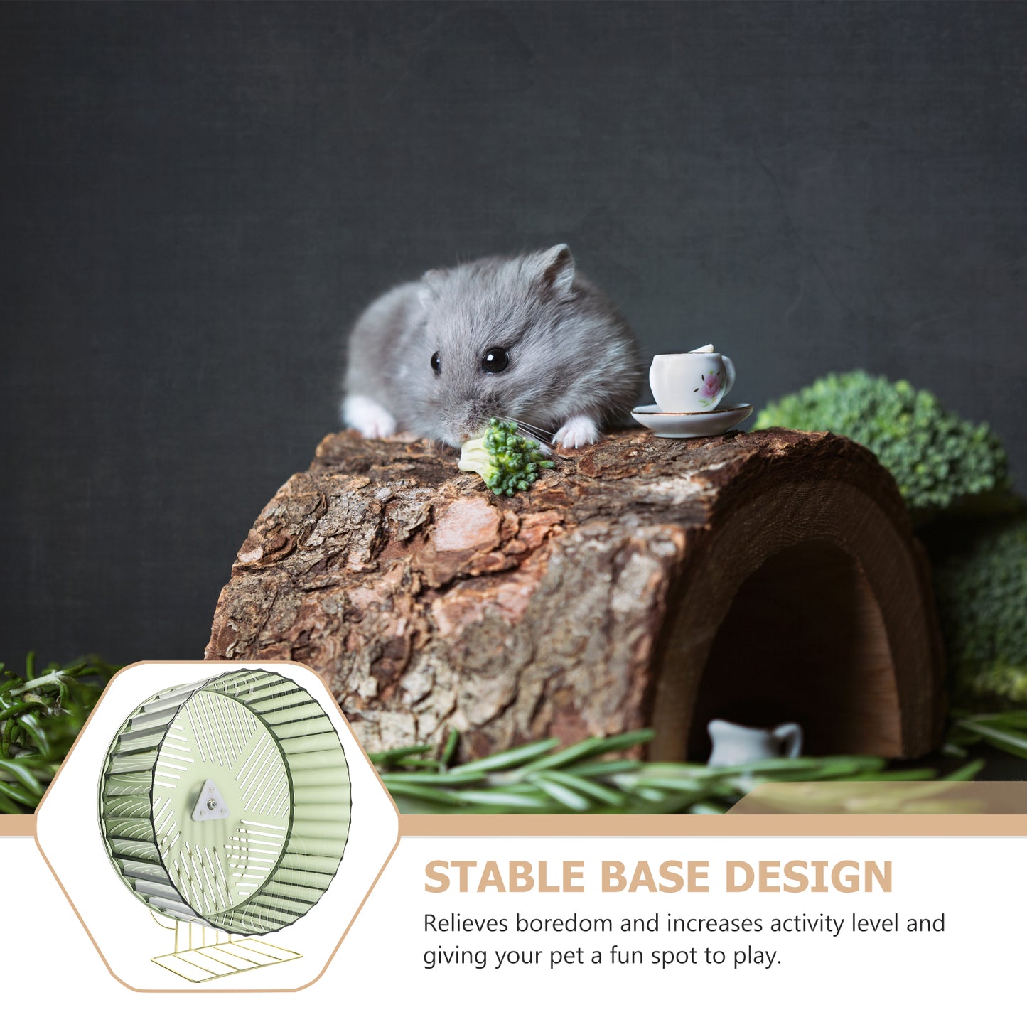 Hamster Exercise Wheel - Silent Small Pet Wheel Toy for Hedgehogs & Gerbils - ZOOMNSTORE