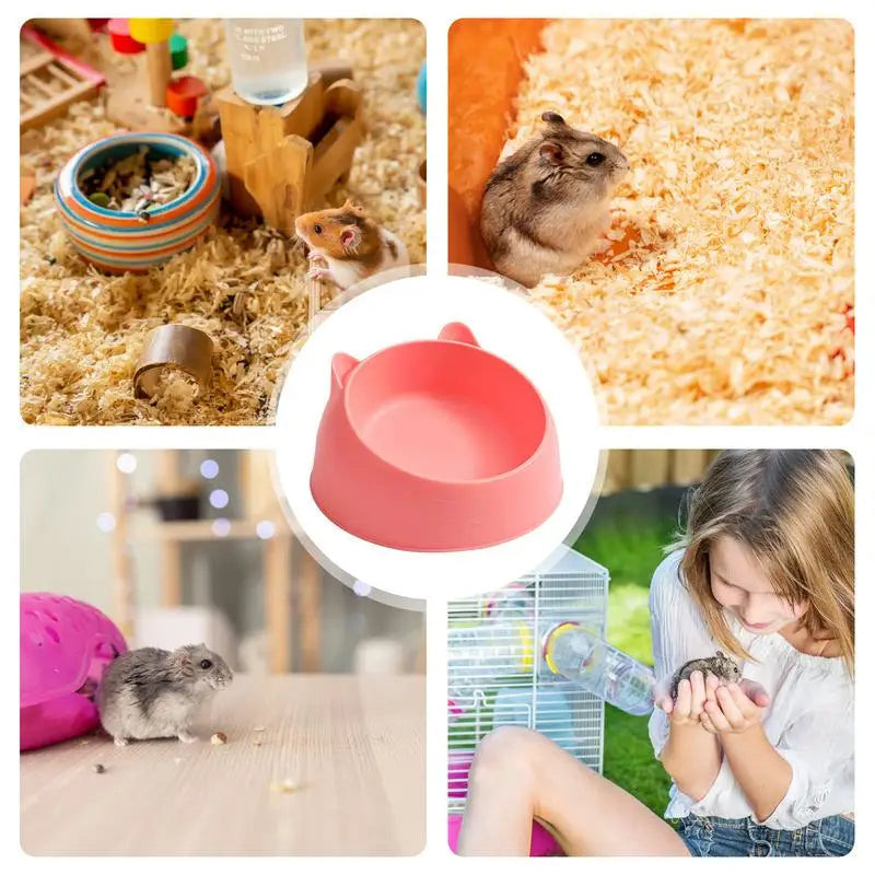 Hamster Feeding Bowl – Stable ABS Pet Bowl For Small Pets | Spill Proof Feeder - ZOOMNSTORE