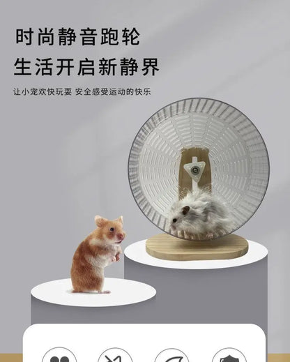 Hamster Running Wheel 24CM Large Silent Exercise Wheel with Bracket for Pets - ZOOMNSTORE