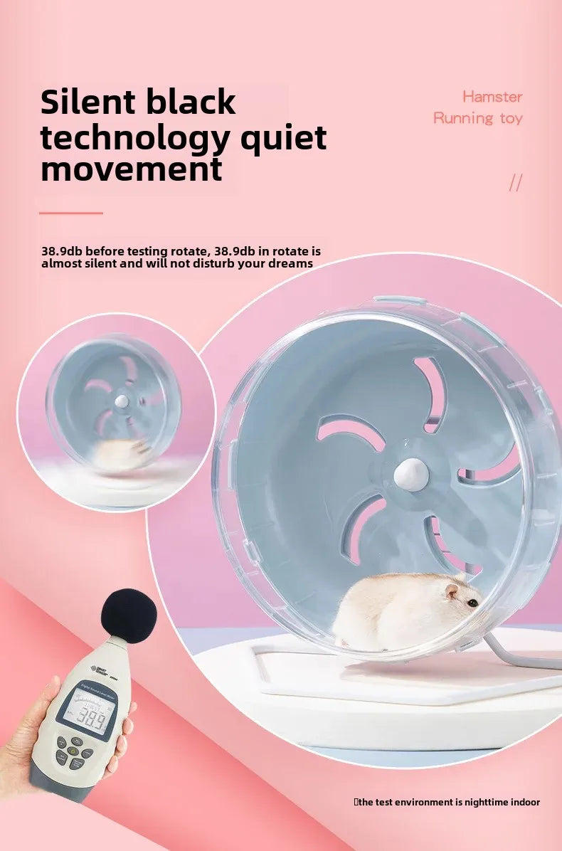 Hamster Running Wheel – Silent Non-Slip Cage Exercise Toy for Small Pets - ZOOMNSTORE