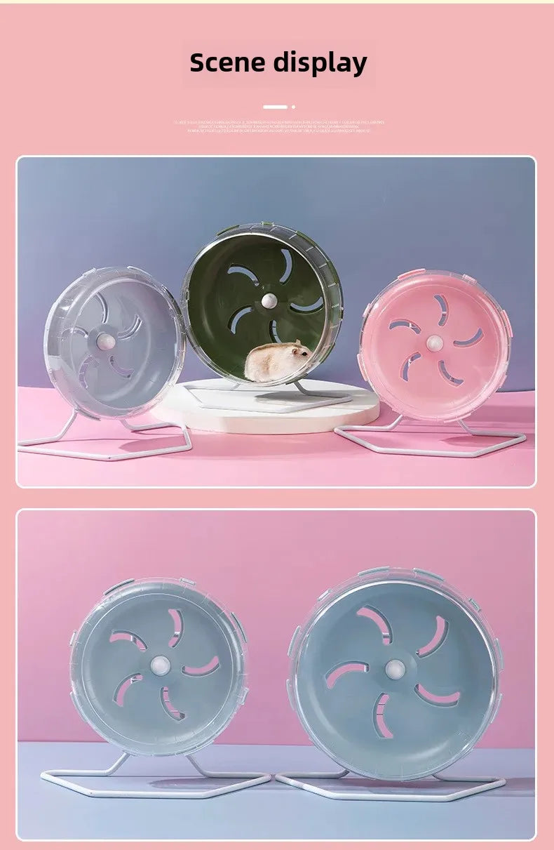 Hamster Running Wheel – Silent Non-Slip Cage Exercise Toy for Small Pets - ZOOMNSTORE