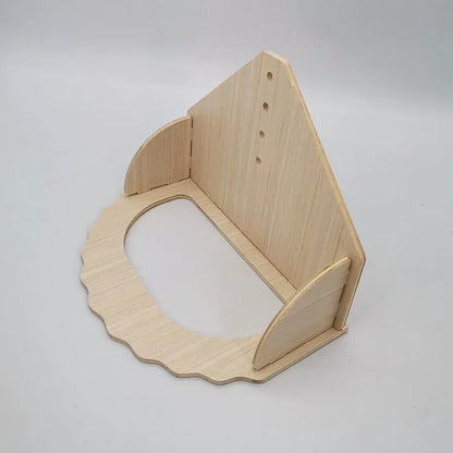 Hamster Running Wheel - Solid Wood Silent Exercise Wheel with Bracket for Small Pets - ZOOMNSTORE