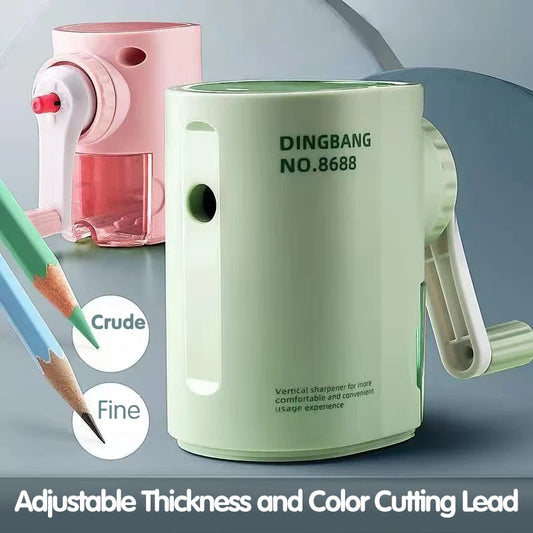 Adjustable Thickness Hand Cranked Pencil Sharpener for Students and Children Automatic Lead Drawing Color Lead Special Sharpenin - ZOOMNSTORE