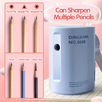 Adjustable Thickness Hand Cranked Pencil Sharpener for Students and Children Automatic Lead Drawing Color Lead Special Sharpenin - ZOOMNSTORE