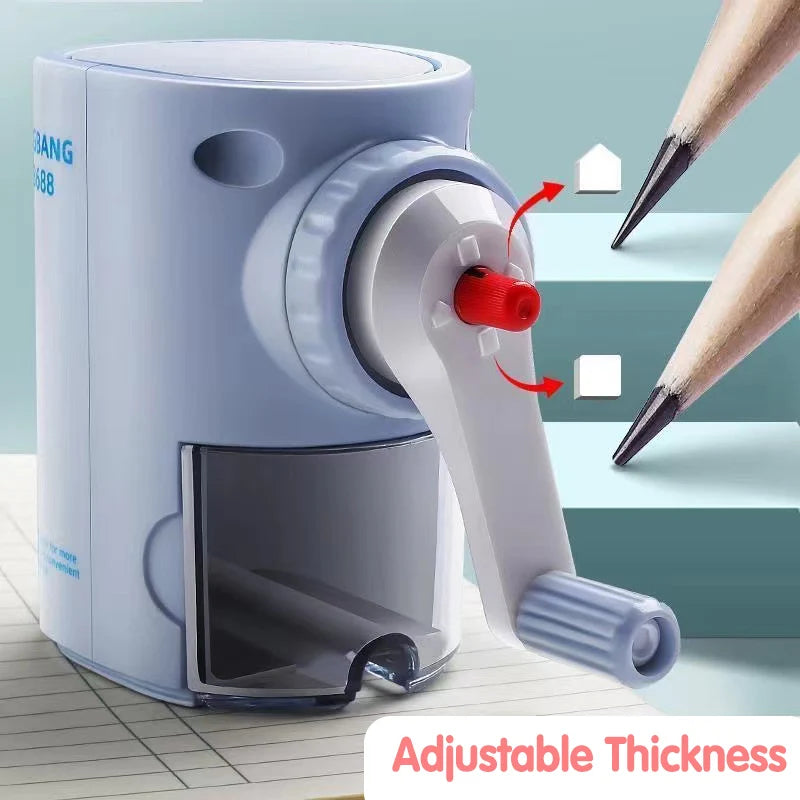 Adjustable Thickness Hand Cranked Pencil Sharpener for Students and Children Automatic Lead Drawing Color Lead Special Sharpenin - ZOOMNSTORE