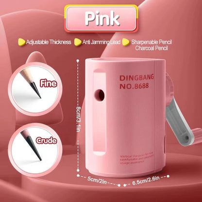 Adjustable Thickness Hand Cranked Pencil Sharpener for Students and Children Automatic Lead Drawing Color Lead Special Sharpenin - ZOOMNSTORE